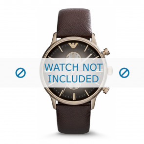 Armani correa de reloj AR1755 Cuero Marrón 22mm