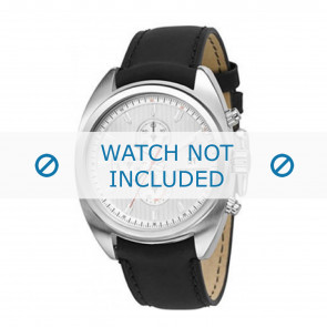 Armani correa de reloj AR5911 Cuero Negro 22mm + costura negro