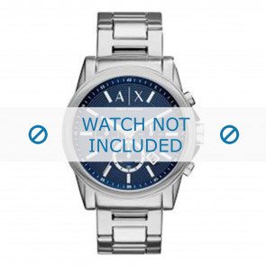 Armani correa de reloj AX2509 / AX2084 Metal Plateado