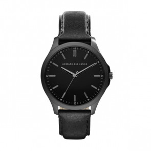 Armani Exchange correa de reloj AX2148 Cuero Negro 22mm + costura negro