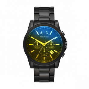 Correa de reloj Armani Exchange AX2513 Acero inoxidable Negro 22mm