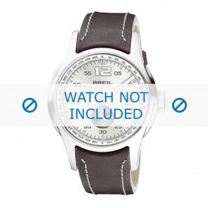 Breil correa de reloj BW0215 Cuero Gris 21mm + costura blanca