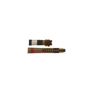 Correa de reloj Burberry BU9151 Cuero/Textil Multicolor 18mm