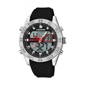 Correa de reloj Calypso K5774 / 4 Silicona Negro 24mm