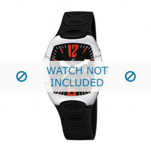 Calypso correa de reloj K5161-6 / K5161-7 Caucho / plástico Negro 11mm