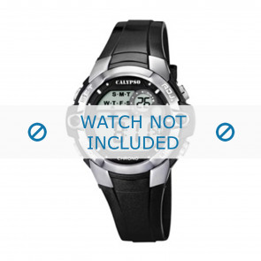 Correa de reloj Calypso K5617-6 Caucho Negro 22mm