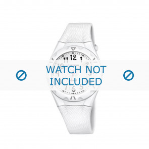 Correa de reloj Calypso K6064-1 Plástico Crema blanca 12mm
