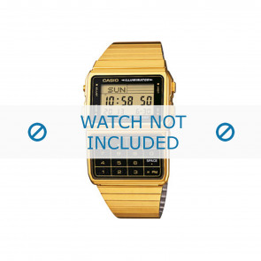 Correa de reloj Casio DBC-611GE-1EF / DBC-611GE-1 / 70649742 Acero Chapado en oro 22mm
