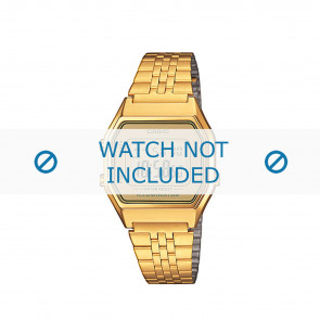 Correa de reloj Casio LA680WEGA-9ER / 10454028 Acero Chapado en oro 14mm