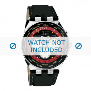 Dolce & Gabbana correa de reloj 3719770194 Cuero Negro + costura predeterminada