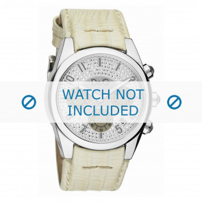 Dolce & Gabbana correa de reloj DW0258 Cuero Crema blanca / Amarillento