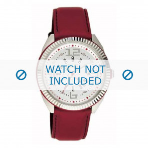 Dolce & Gabbana correa de reloj DW0032 Cuero Rojo 20mm + costura roja