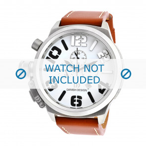 Danish Design correa de reloj IQ12Q917 Cuero Cognac 23mm + costura blanca