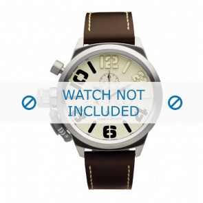 Danish Design correa de reloj IQ15Q917 Cuero Marrón oscuro 23mm + costura blanca