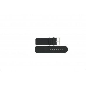 Jacques Lemans correa de reloj DC-210 / 1-1867A Cuero Negro 20mm + costura negro