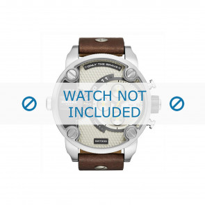 Correa de reloj Diesel DZ7335 Cuero Marrón oscuro 24mm