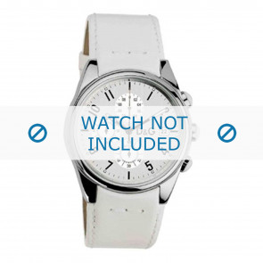 Dolce & Gabbana correa de reloj 3719770084 Cuero Blanco 20mm + costura blanca