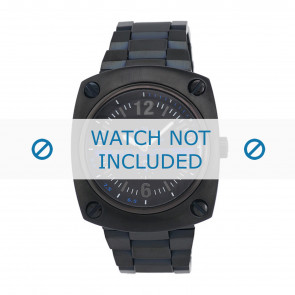 Diesel correa de reloj DZ1202 Acero inoxidable Negro 30mm