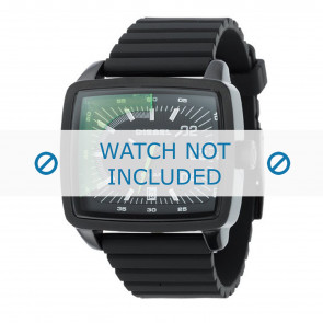 Diesel correa de reloj DZ1325 Silicona Negro 29mm