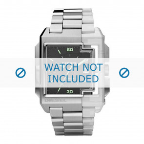 Diesel correa de reloj DZ1418 Silicona Plateado
