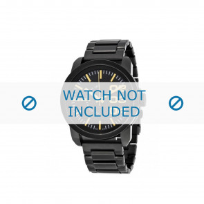 Diesel correa de reloj DZ1566 Acero inoxidable Negro 24mm