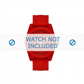 Diesel correa de reloj DZ1589 Silicona Rojo 24mm
