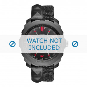 Diesel correa de reloj DZ1785 Cuero Negro 22mm
