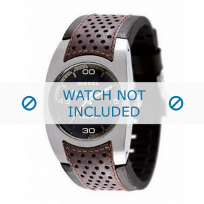 Diesel correa de reloj DZ4014 Cuero Marrón + costura marrón