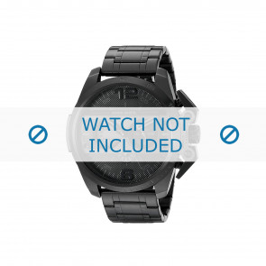 Diesel correa de reloj DZ4362 Acero inoxidable Negro 24mm