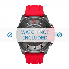 Correa de reloj Diesel DZ4427 Caucho Rojo 26mm