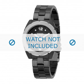 Diesel correa de reloj DZ5117 Acero inoxidable Negro 18mm