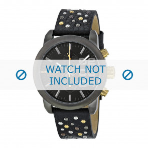 Diesel correa de reloj DZ5432 Cuero Negro 20mm