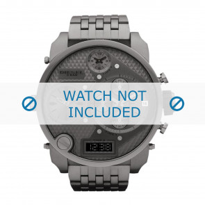 Diesel correa de reloj DZ7247 Acero inoxidable Gris antracita 28mm