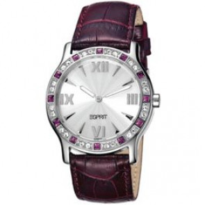 Correa de reloj Esprit ES102802002 Piel de cocodrilo Púrpura 20mm