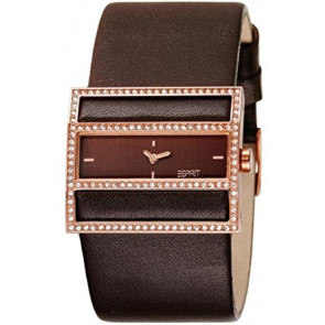 Correa de reloj Esprit ES-103072003 Cuero Marrón oscuro 30mm