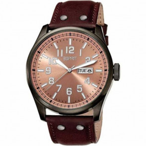 Esprit correa de reloj ES103151002 Cuero Marrón 25mm + costura marrón
