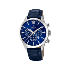 Correa de reloj Festina F20542/2 Cuero Azul