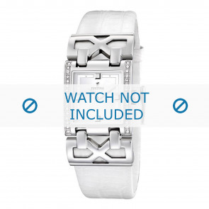 Festina correa de reloj F16465-1 / F16465-4 Cuero Blanco