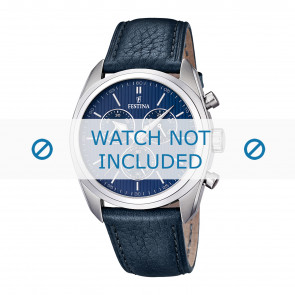 Correa de reloj Festina F16777-3 / F16779-3 Cuero Azul 24mm