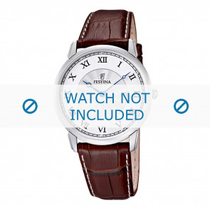 Correa de reloj Festina F6813-5 Piel de cocodrilo Marrón 21mm