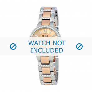 Fossil correa de reloj ES-3405 Acero Dorado (Rosé) 8mm