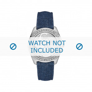 Guess correa de reloj W0627L1 Cuero/Textil Azul  21mm + costura azul