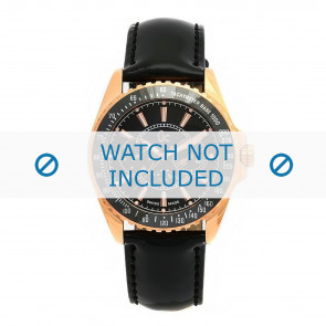 Guess correa de reloj GC41006M2 Cuero Negro + costura negro