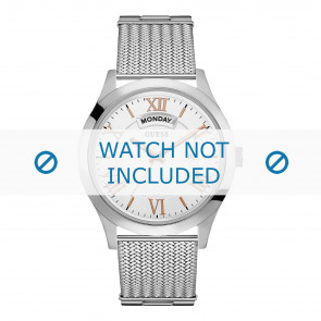 Guess correa de reloj W0923G1 Metropolitan Metal Plateado 22mm
