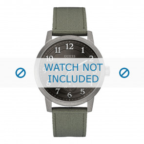 Guess correa de reloj W0975G4 Textil Verde 22mm + costura verde