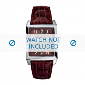Guess correa de reloj W95014G1 Cuero Marrón + costura marrón