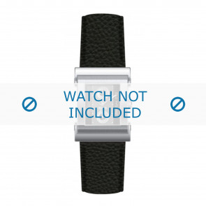 Hugo Boss correa de reloj HB-10-1-14-2023 / 1512037 / 659302037 Cuero Negro + costura negro