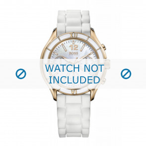 Hugo Boss correa de reloj 1502274 / HB-105-3-48-2351 / HB659302316 Caucho Blanco 20mm