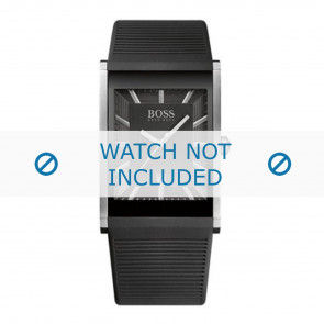Hugo Boss correa de reloj HB1512980 / HB-218-1-14-2615 Caucho / plástico Negro