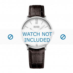 Correa de reloj Hugo Boss HB-286-1-14-2893 / HB1513373 Piel de cocodrilo Marrón 20mm
